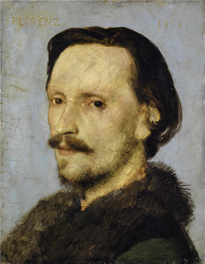 阿诺德·伯克林（瑞士画家 ，Arnold Böcklin）高清作品-《阿道夫·拜尔斯多弗的肖像（1875 年）》