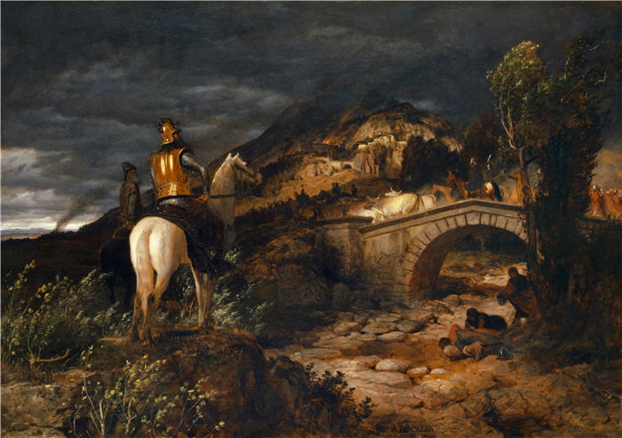 阿诺德·伯克林（瑞士画家 ，Arnold Böcklin）高清作品-《哥特人进行曲 (1881)》