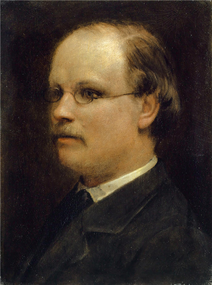 阿诺德·伯克林（瑞士画家 ，Arnold Böcklin）高清作品-《Fritz Burckhardt-Brenner 教授的肖像（1868 年）》