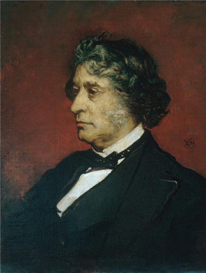 威廉·莫里斯·亨特（William Morris Hunt，美国画家）高清作品-《查尔斯·萨姆纳 (1875)》