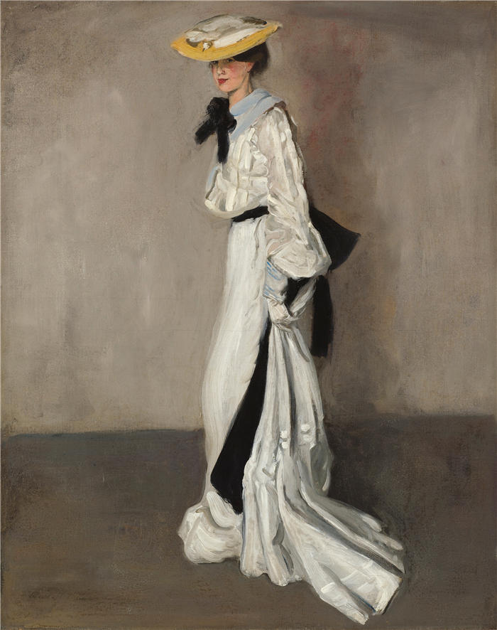 阿尔弗雷德·亨利·毛雷尔（Alfred Henry Maurer ，美国画家）-作品-《白衣女人（约 1900 年）》