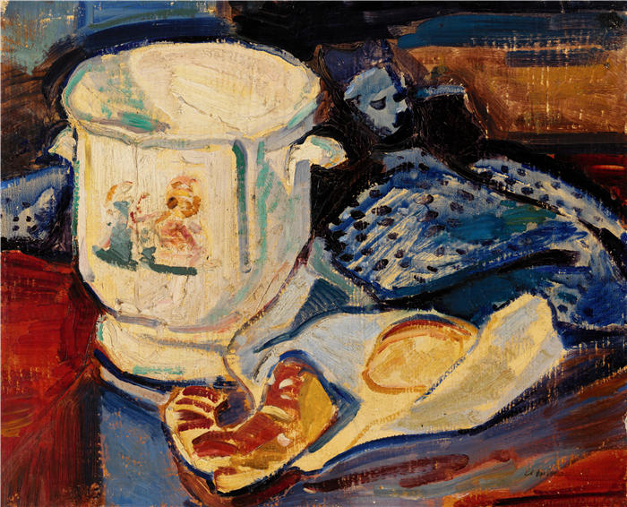阿尔弗雷德·亨利·毛雷尔（Alfred Henry Maurer ，美国画家）-作品-《Jardinière 静物 (c. 1909–1911)》