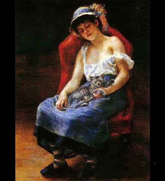 <a href=https://www.kuhw.com/e/tags/?tagid=881 target=_blank class=infotextkey>雷诺阿</a>《怀抱猫咪的女子》 <a href=https://www.kuhw.com/e/tags/?tagid=881 target=_blank class=infotextkey>雷诺阿</a>油画作品-法国