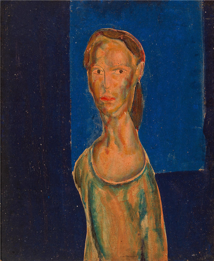 阿尔弗雷德·亨利·毛雷尔（Alfred Henry Maurer ，美国画家）-作品-《女人的肖像（1920-1925）》