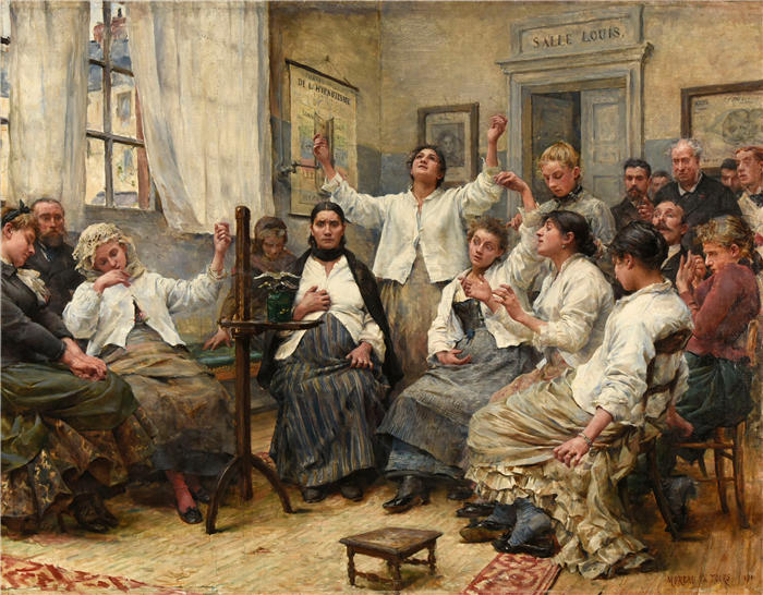 乔治·莫罗·德图尔（Georges Moreau De Tours，法国画家，1848-1901 年）-《慈善迷（1890）》