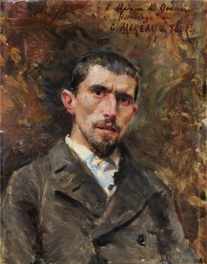 乔治·莫罗·德图尔（Georges Moreau De Tours，法国画家，1848-1901 年）-《威廉·德·古穆瓦的肖像（1891 年）》
