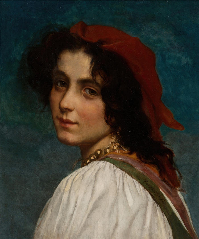 莱昂-让-​​巴西勒·佩罗（Léon-Jean-Basile Perrault，法国画家）高清作品-《琼菲勒 (1872)》