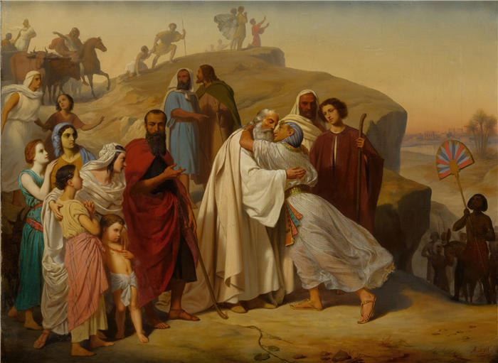 让-巴蒂斯特·勒卢瓦(Auguste Jean-Baptiste Leloir,法国画家)-约瑟夫问候雅各
