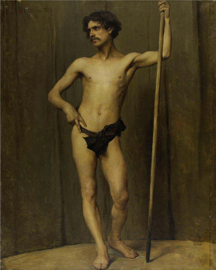 乔治·莫罗·德图尔(Georges Moreau De Tours,法国画家,1848-1901 年)-《基于生活模式的人物研究(1878年)》