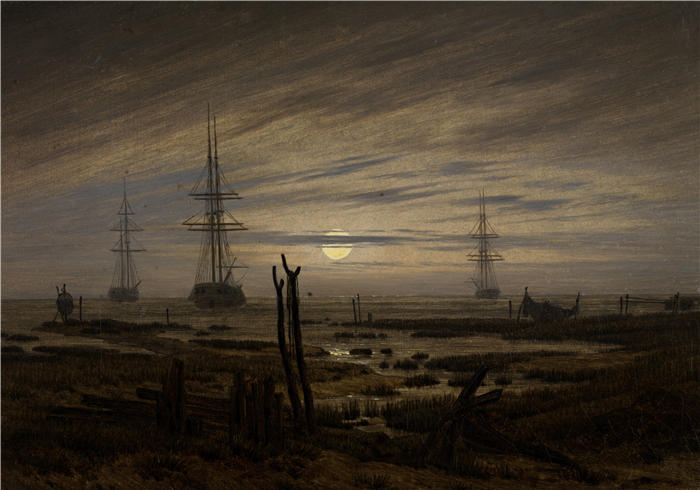卡斯珀·大卫·弗里德里希（Caspar David Friedrich，德国画家）高清作品–《船锚》