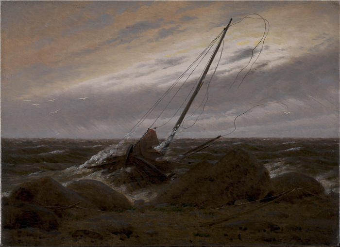 卡斯珀·大卫·弗里德里希（Caspar David Friedrich，德国画家）高清作品–《风暴过后 (1816 – 1817)》