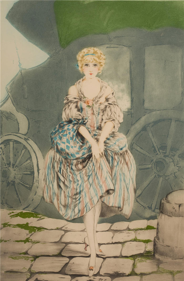 路易斯·伊卡特（ Louis Icart，法国画家）高清下载-《漂亮淑女》