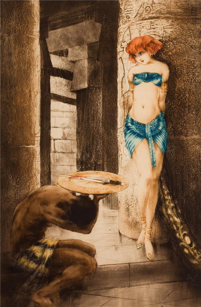 路易斯·伊卡特（ Louis Icart，法国画家）高清下载-《莎乐美 (1929)》