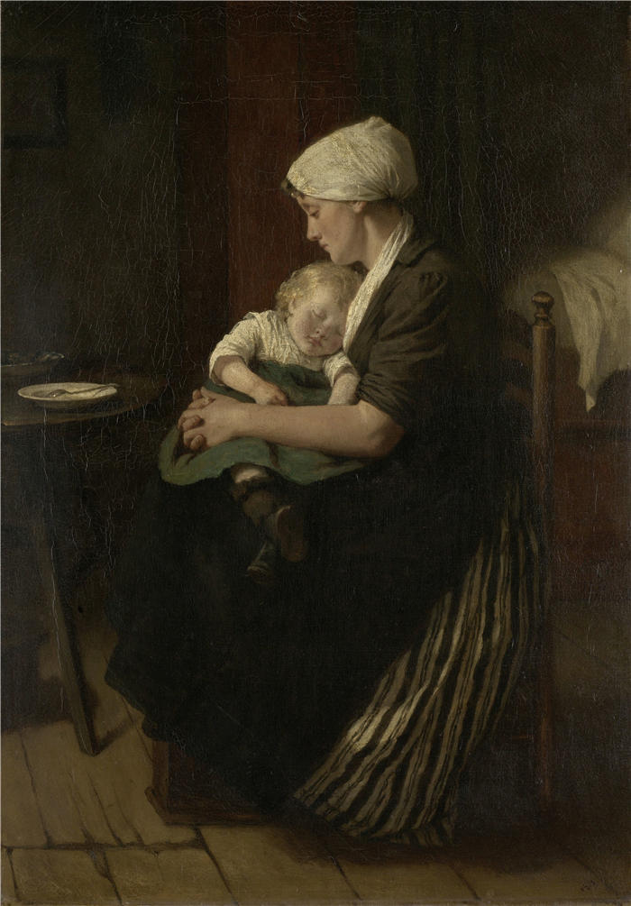 大卫·阿道夫·康斯坦茨（David Adolph Constant Artz，荷兰画家）高清作品-《被催眠（1871）》