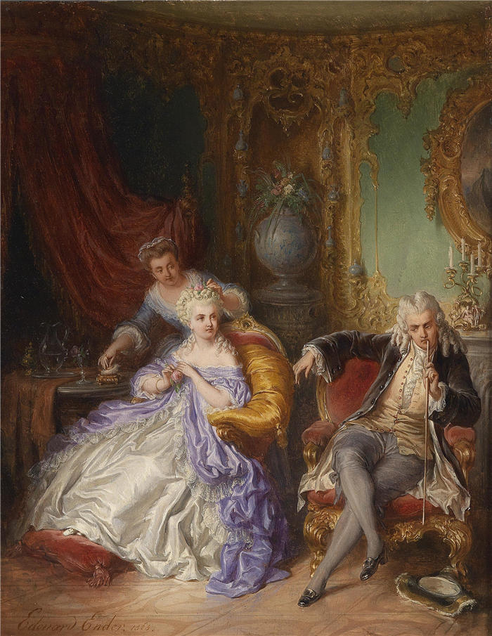 爱德华·安德（Eduard Ender，奥地利画家）高清作品-《加兰特·塞内 (1868)》