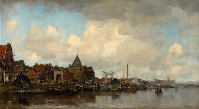 雅各布·马里斯（Jacob Maris，荷兰画家）高清作品-《施赖尔斯托伦》