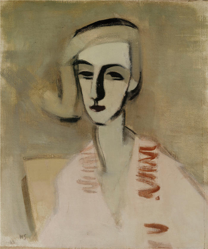 海伦·施杰夫贝克（Helene Schjerfbeck，芬兰画家）高清作品-《老师 (1933)》
