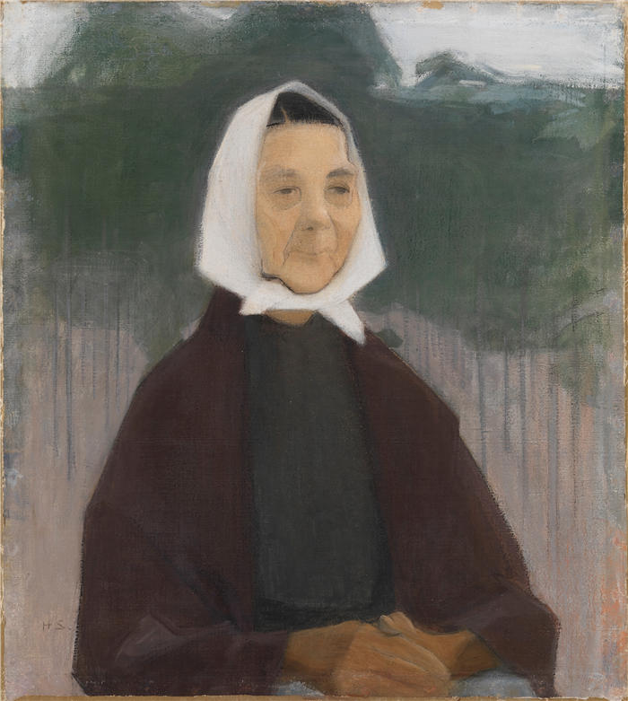 海伦·施杰夫贝克（Helene Schjerfbeck，芬兰画家）高清作品-《奶奶 (1907)》