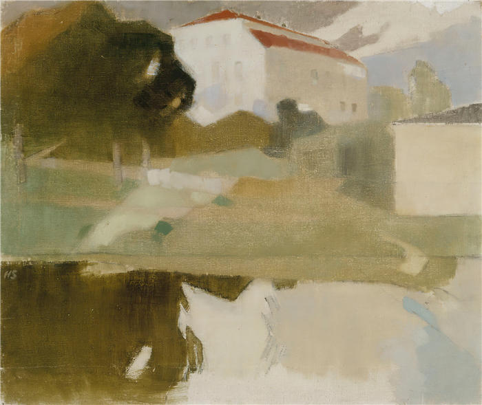 海伦·施杰夫贝克（Helene Schjerfbeck，芬兰画家）高清作品-《顺德比庄园 (1927)》