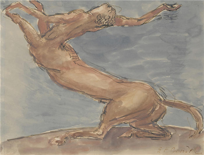 安托万·布尔德尔（Antoine Bourdelle，法国画家）高清作品-《半人马座》