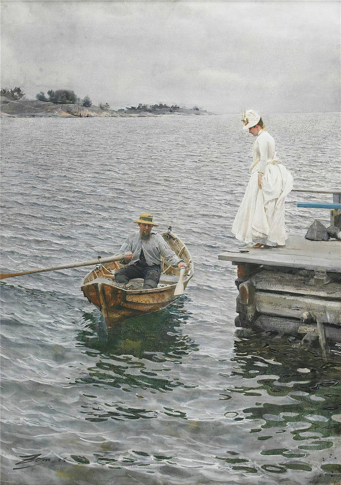 安德斯·佐恩（Anders Zorn，瑞典画家）高清作品-《索玛诺耶 (1886)》
