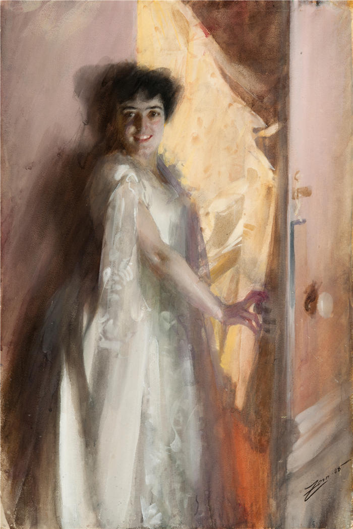 安德斯·佐恩（Anders Zorn，瑞典画家）高清作品-《罗西塔毛里 (1888)》