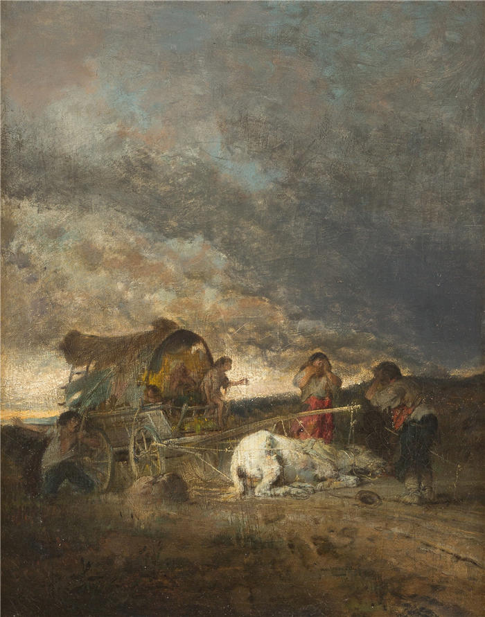 阿道夫·洪堡（Adolf Humborg，奥地利画家）高清作品-《事故 (1896)》
