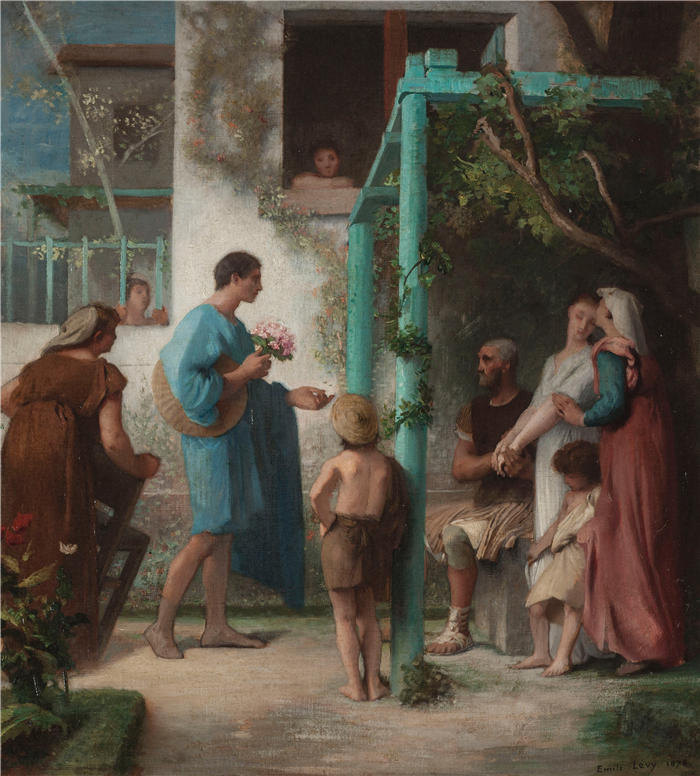 埃米尔·莱维（Émile Lévy，法国画家）高清作品-《要求 (1876)》