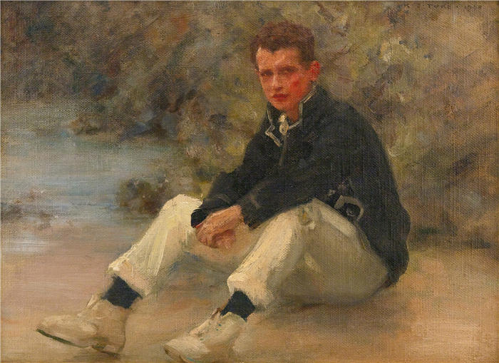 亨利·斯科特·图克（Henry Scott Tuke，英国画家）高清作品-《年轻的水手 (1908)》