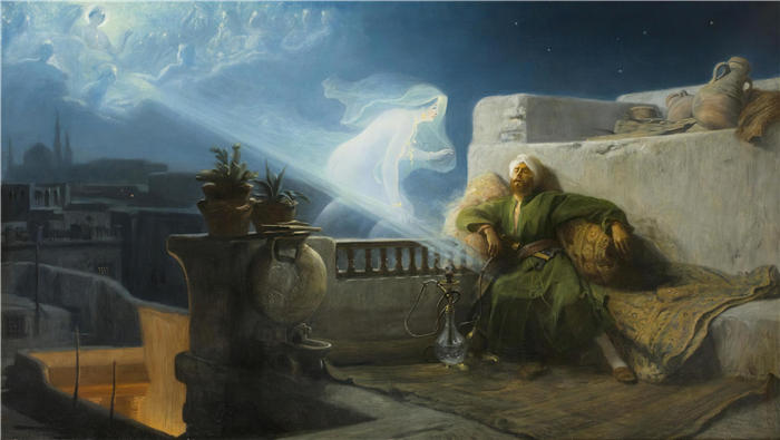 让.朱尔斯.安托万.勒孔特.杜诺依（Jean-Jules-Antoine Lecomte du Nouÿ,法国画家）作品-《东方之梦 (1904)》