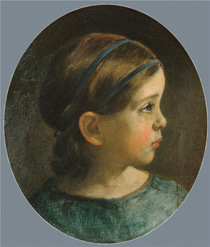 威廉·佩奇（William Page，美国画家）高清作品-《威廉佩奇的女儿（可能是玛丽佩奇）（约 1840 年）》