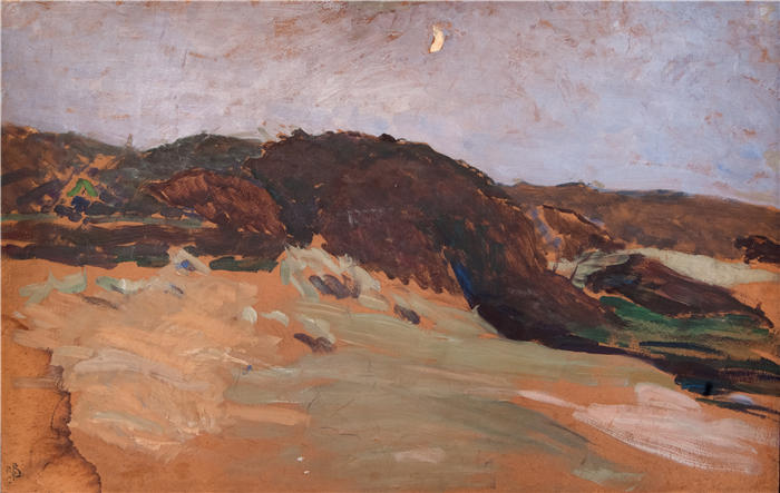 斯文·理查德·伯格（Sven Richard Bergh，瑞典画家）高清作品-《景观瓦尔贝里 (1893)》