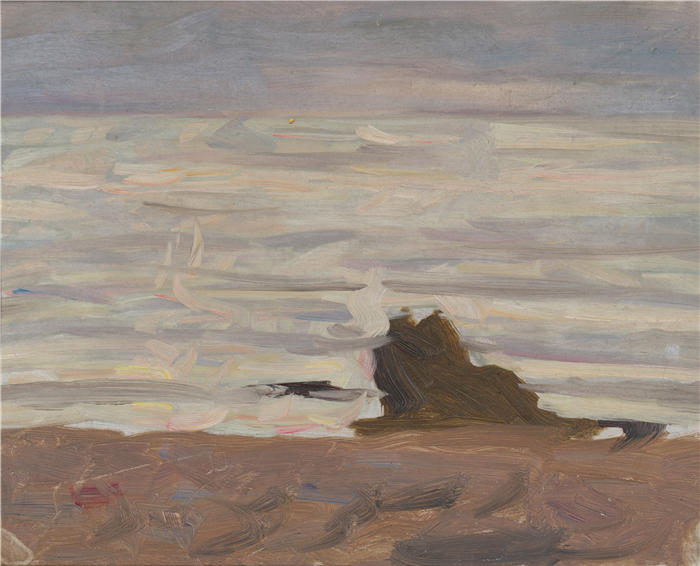 斯文·理查德·伯格（Sven Richard Bergh，瑞典画家）高清作品-《灰海 Arild (1902)》