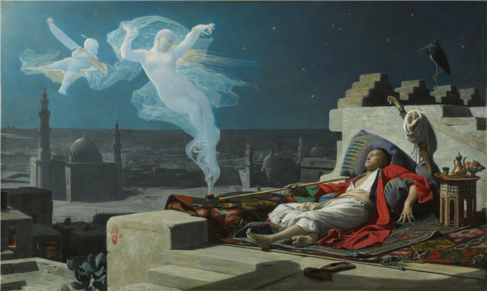 让.朱尔斯.安托万.勒孔特.杜诺依（Jean-Jules-Antoine Lecomte du Nouÿ,法国画家）作品-《太监的梦（1874）》