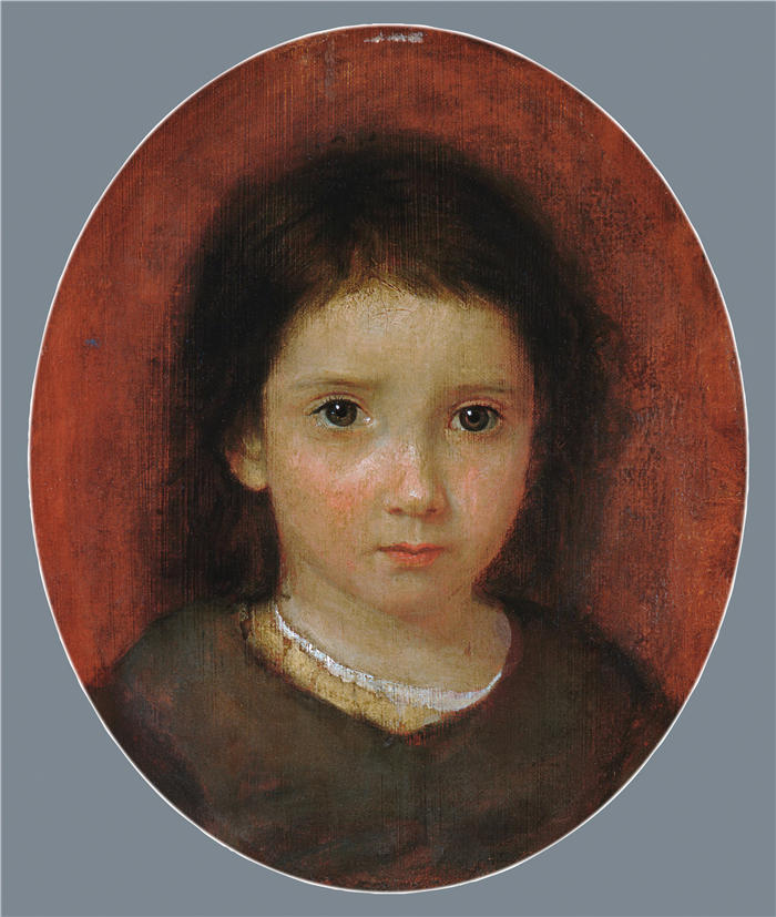 威廉·佩奇（William Page，美国画家）高清作品-《威廉佩奇的女儿（可能是安妮佩奇）（约 1837-38 年）》