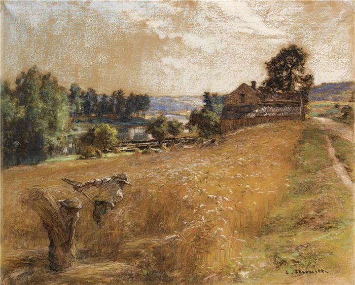 莱昂·奥古斯丁·莱尔米特(Léon Augustin Lhermitte,法国画家)高清作品-《拉费奈松》
