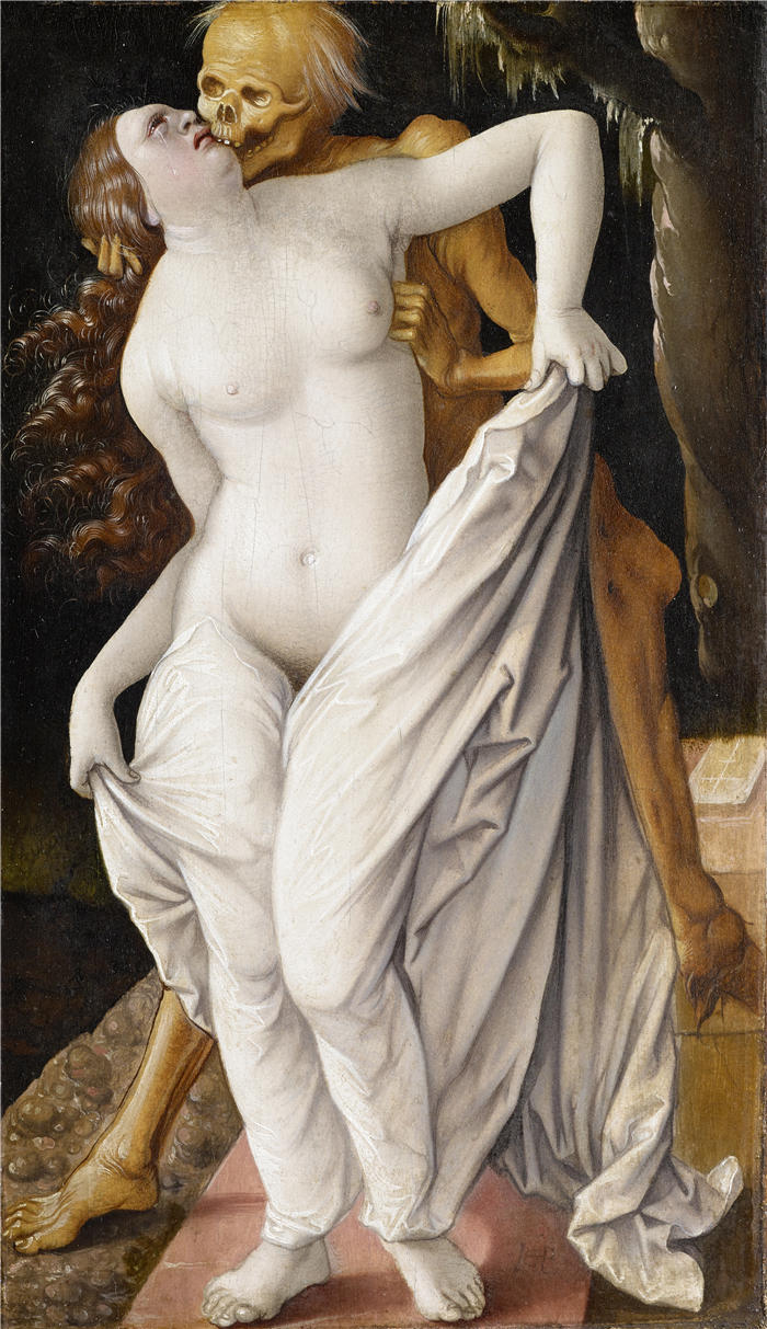汉斯·鲍登（Hans Baldung，德国画家）高清作品-《死亡与女人（1520-25）》