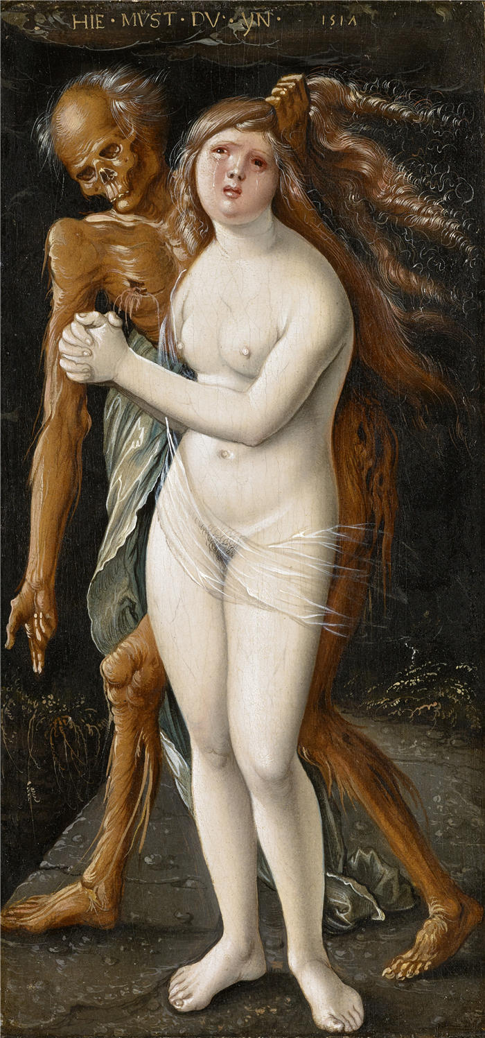 汉斯·鲍登（Hans Baldung，德国画家）高清作品-《死神与少女 (1517)》