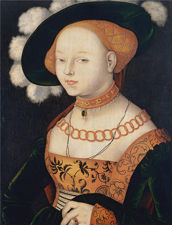 汉斯·鲍登（Hans Baldung，德国画家）高清作品-《一位女士的肖像（约 1530 年）》