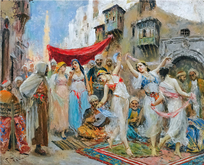 法比奥·法比（Fabio Fabbi，意大利画家）高清作品-《奴隶市场(1)》