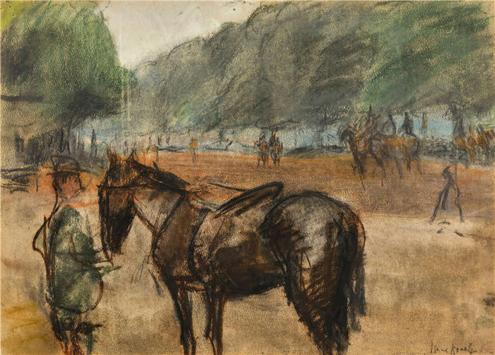 伊萨克·拉扎鲁斯·伊斯拉尔斯(Isaac Lazarus Israëls,荷兰画家)高清作品-《海德公园烂街》