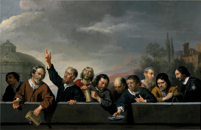 扬·范·比勒特(Jan Van Bijlert,荷兰画家)高清作品-《乌得勒支居民的肖像》