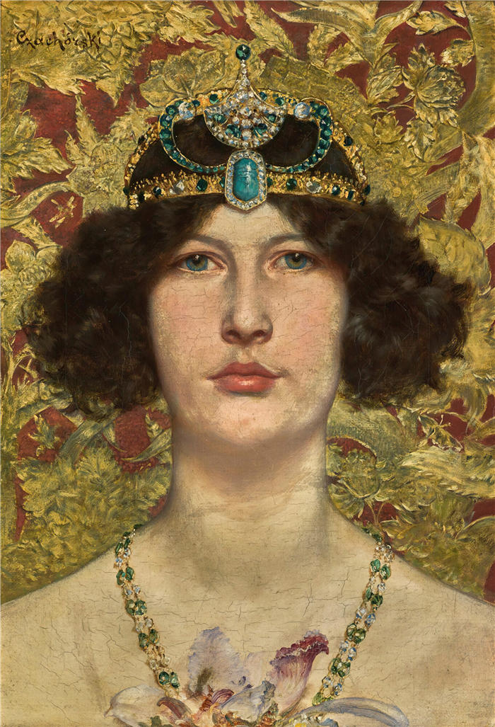 瓦迪斯瓦夫·恰乔尔斯基(Władysław Czachórski,波兰画家)高清作品-《克娄巴特拉》