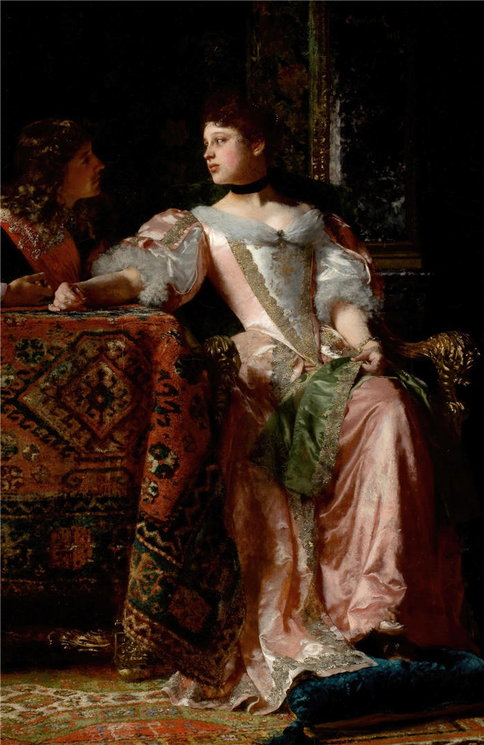 瓦迪斯瓦夫·恰乔尔斯基(Władysław Czachórski,波兰画家)高清作品-《提案 (1891)》
