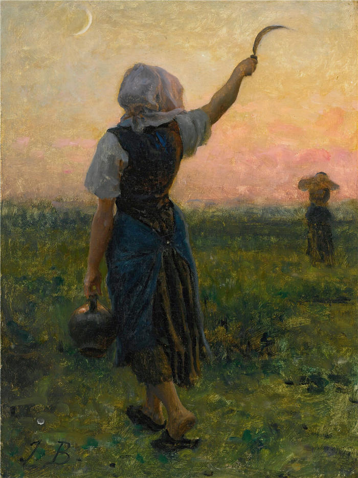 朱尔斯·布雷顿（Jules Breton，法国画家）高清作品-《阵痛》