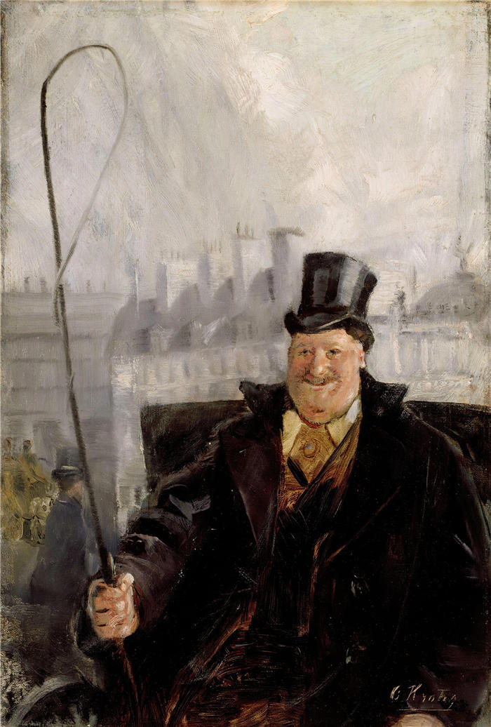 克里斯蒂安·克罗格(Christian Krohg,挪威画家)高清作品-《巴黎车夫 (1898)》