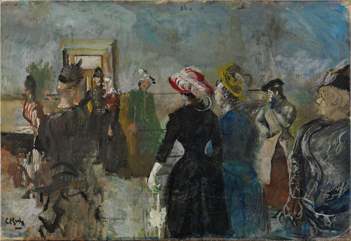 克里斯蒂安·克罗格（Christian Krohg，挪威画家）高清作品-《阿尔贝蒂娜 (1917)》