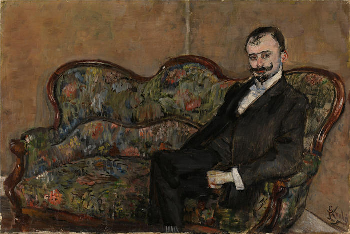 克里斯蒂安·克罗格（Christian Krohg，挪威画家）高清作品-《Sigurd Bødtker 的肖像（1902 年）》
