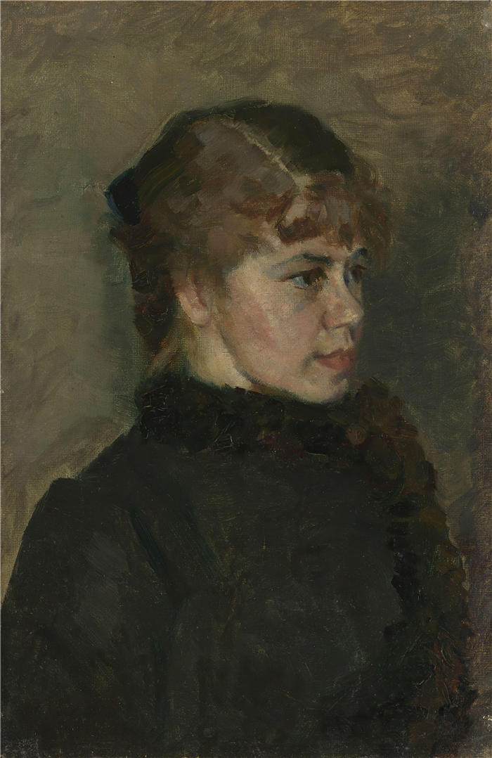 克里斯蒂安·克罗格（Christian Krohg，挪威画家）高清作品-《小姐 (1890)》