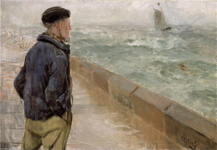 克里斯蒂安·克罗格（Christian Krohg，挪威画家）高清作品-《法国水手 (1897)》